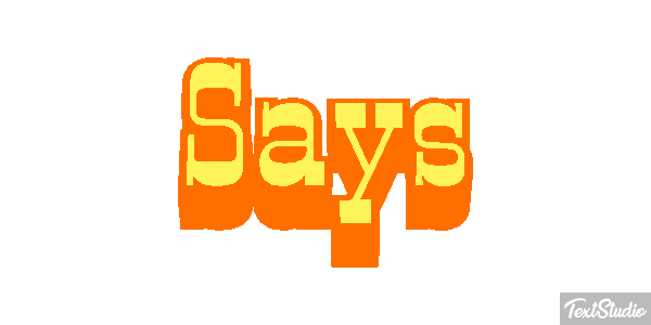 Says Tekst effect