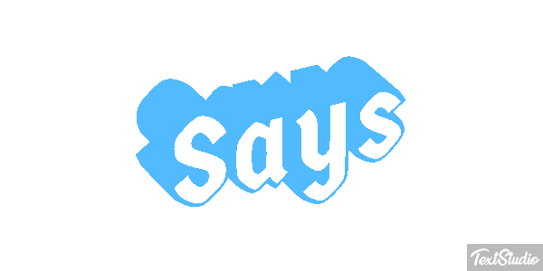 Says Tekst effect