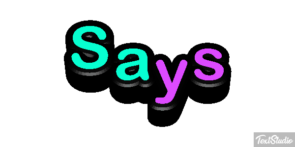 Says Tekst effect
