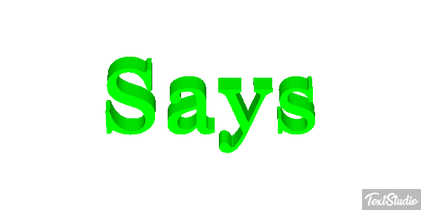 Says Tekst effect