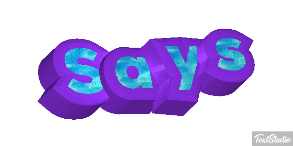 Says Tekst effect