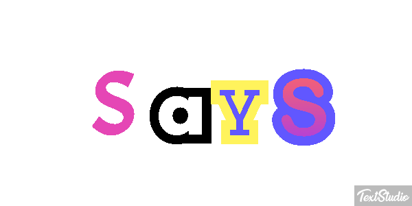 Says Tekst effect