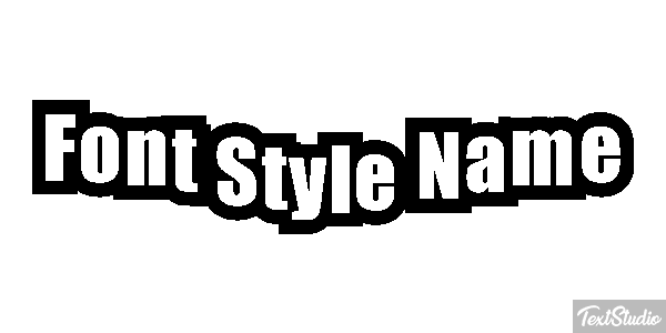 Font Style Name Effetto testo