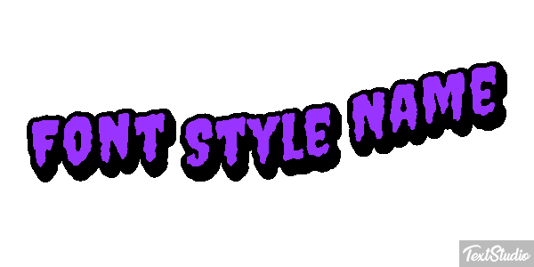 Font Style Name Effetto testo