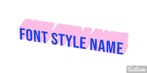 Font Style Name Effetto testo