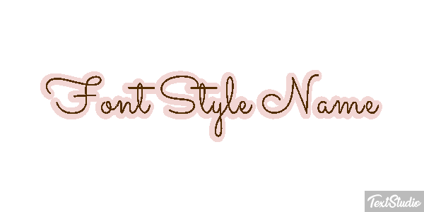 Font Style Name Effetto testo