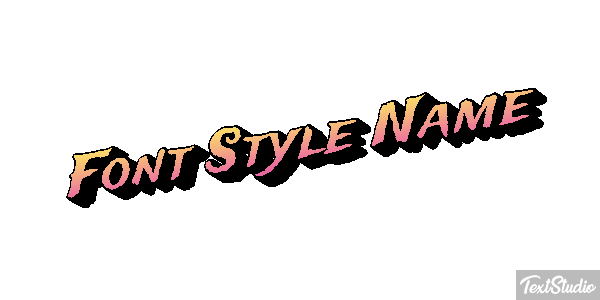 Font Style Name Effetto testo