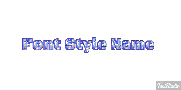 Font Style Name Effetto testo