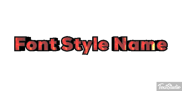 Font Style Name Effetto testo