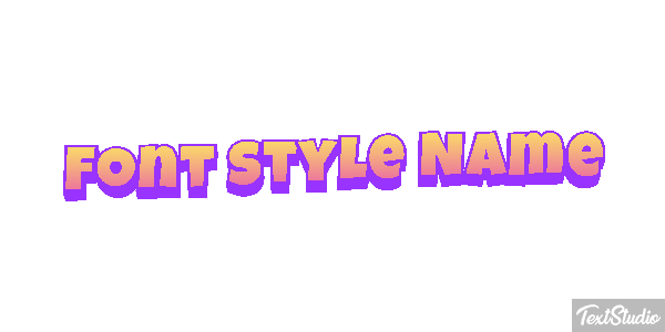 Font Style Name Effetto testo
