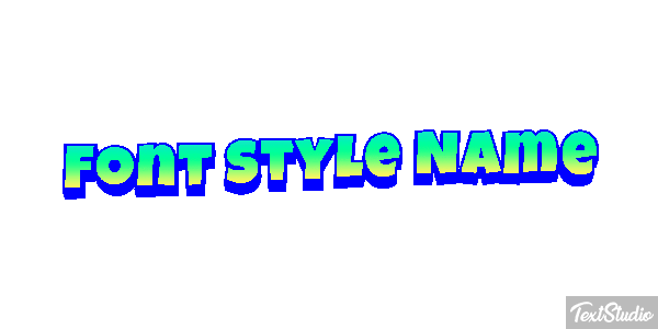 Font Style Name Effetto testo