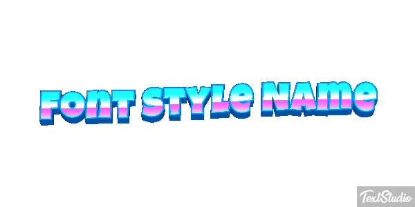 Font Style Name Effetto testo