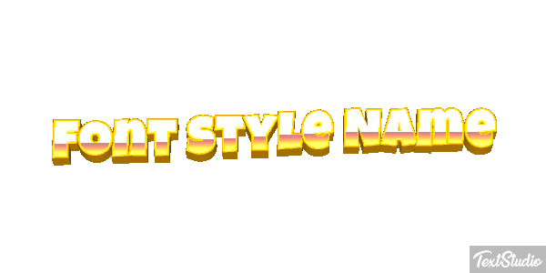 Font Style Name Effetto testo