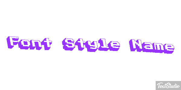Font Style Name Effetto testo