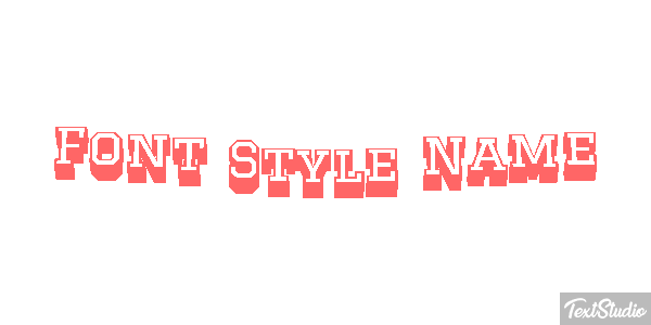 Font Style Name Effetto testo