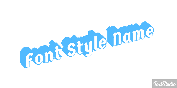 Font Style Name Effetto testo