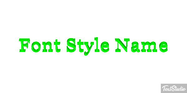 Font Style Name Effetto testo
