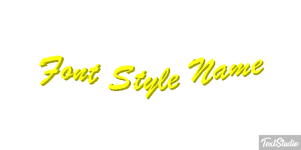 Font Style Name Effetto testo