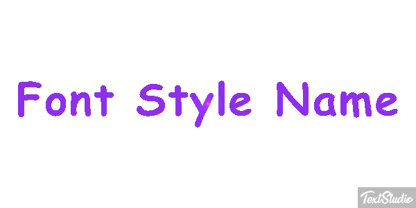 Font Style Name Effetto testo