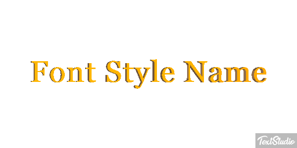 Font Style Name Effetto testo