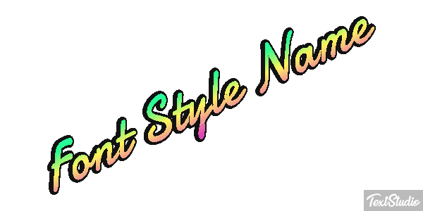 Font Style Name Effetto testo