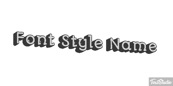 Font Style Name Effetto testo