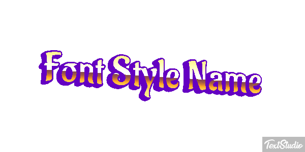 Font Style Name Effetto testo