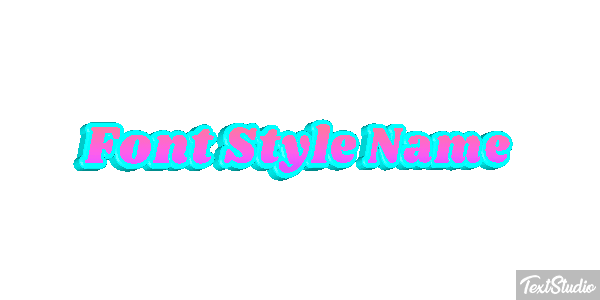 Font Style Name Effetto testo