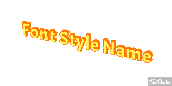 Font Style Name Effetto testo