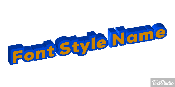 Font Style Name Effetto testo