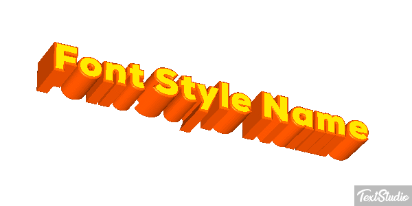 Font Style Name Effetto testo