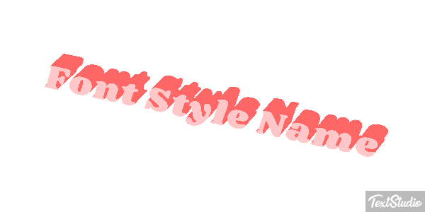 Font Style Name Effetto testo