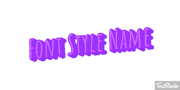 Font Style Name Effetto testo