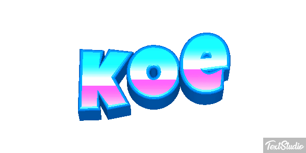 Koe Tekst effect