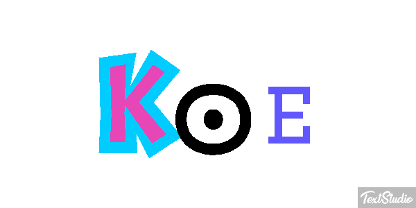 Koe Tekst effect