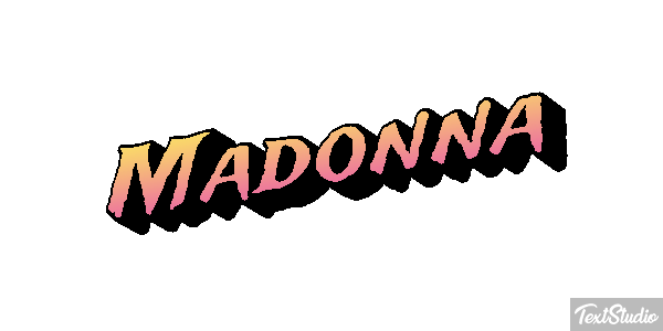Madonna Effet de texte