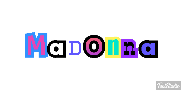 Madonna Effet de texte
