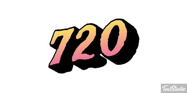 720 Tekst effect