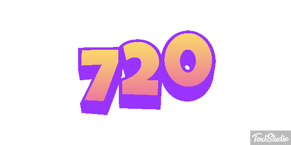 720 Tekst effect