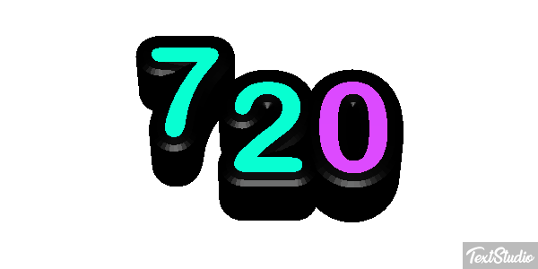 720 Tekst effect