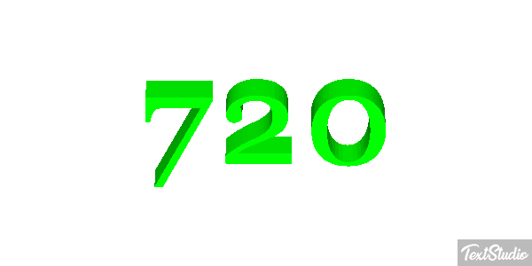 720 Tekst effect