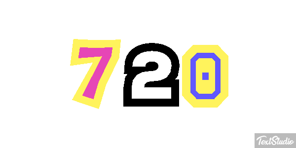 720 Tekst effect