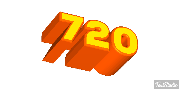 720 Tekst effect