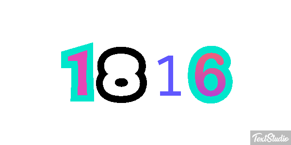 1816 Text effect