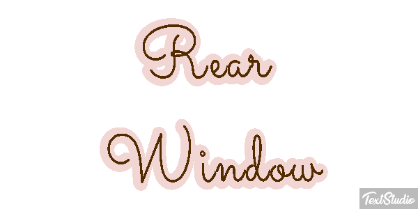 Rear Window Efeito do texto