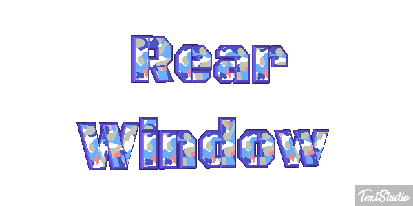 Rear Window Efeito do texto