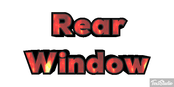 Rear Window Efeito do texto