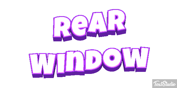 Rear Window Efeito do texto