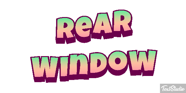 Rear Window Efeito do texto