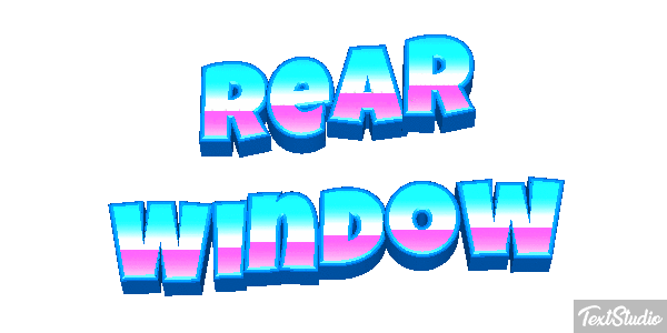 Rear Window Efeito do texto